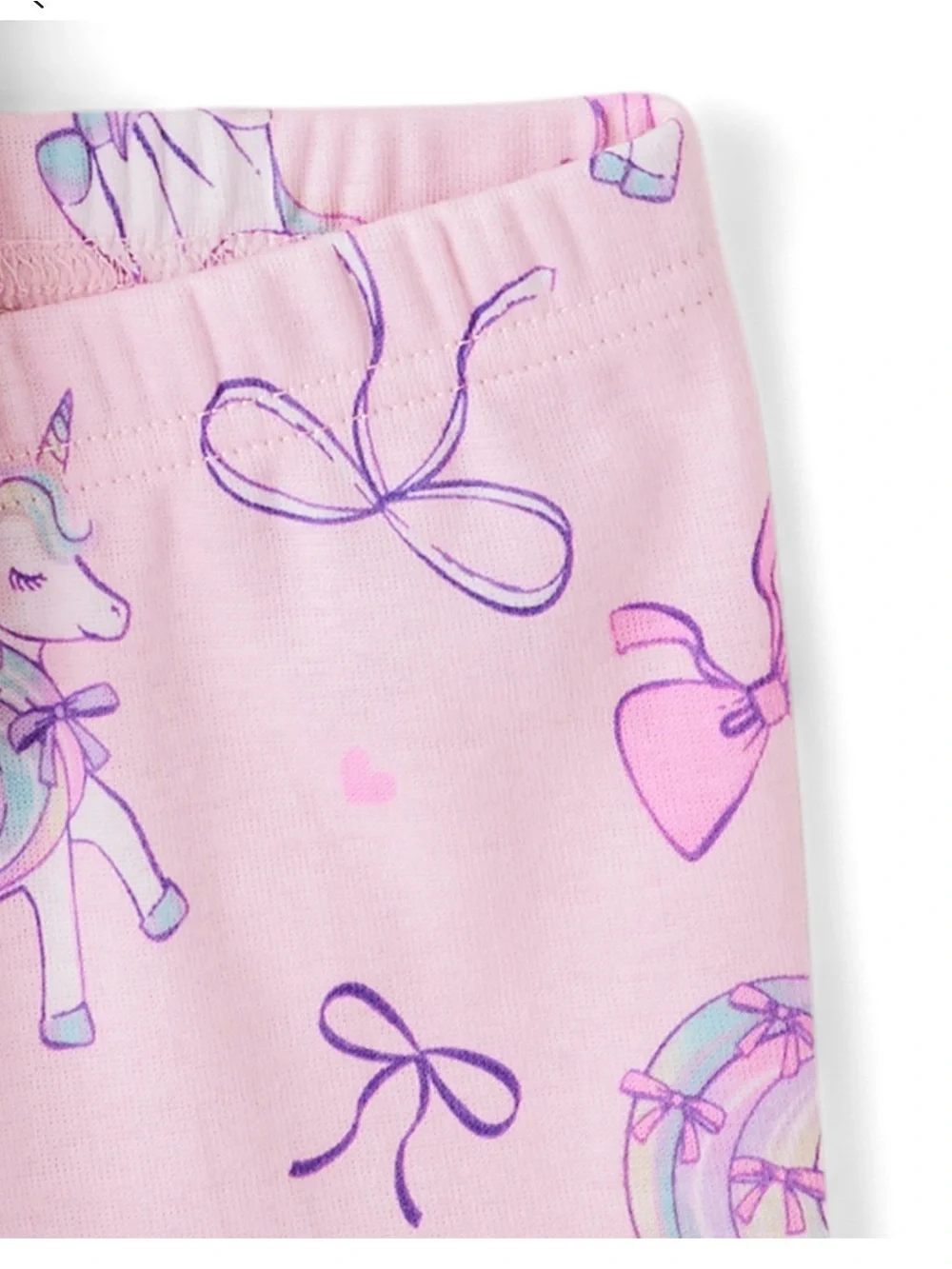 Toddler Girls Pink Unicorn Bow Snug Fit Pajamas